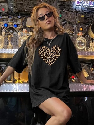Çamaşır Kenti Baskılı T-Shirt - Siyah