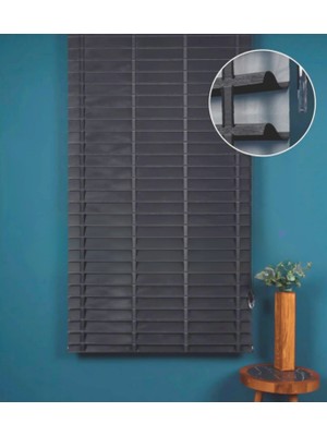 YS Perde Tasarım Picasso Shadow Silüet Kumaş Jaluzi Store Perde, Alüminyum Kasalı Yüksek Kaliteli - Antrasit W12/PICASSO