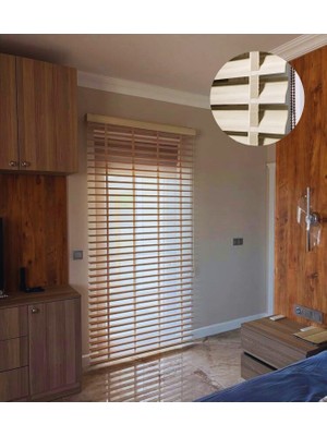 YS Perde Tasarım Picasso Shadow Silüet Kumaş Jaluzi Store Perde, Alüminyum Kasalı Yüksek Kaliteli - Latte W05/PICASSO