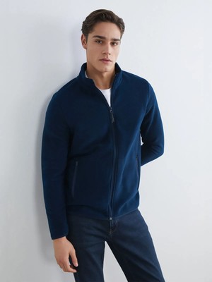 Lc Waikiki Yeni Sezon Dik Yaka Uzun Kollu Polar Erkek Fermuarlı Sweatshirt