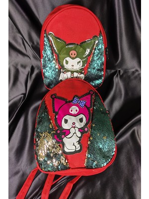 Belirtilmemiş Kuromı Çocuk Sırt Çantası Kırmızı, Pullu