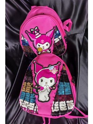 Belirtilmemiş Kuromı Çocuk Sırt Çantası Pembe, Pullu