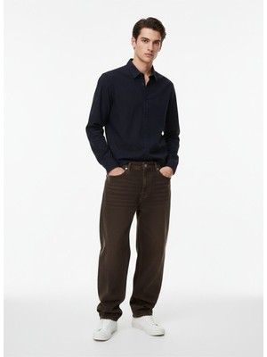 LTB Uzun Kollu Regular Basic Lacivert Gömlek