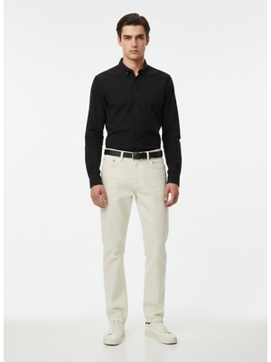 LTB Uzun Kollu Regular Basic Siyah Gömlek