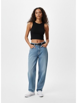 LTB Slım Fit Kolsuz Üst Siyah Atlet