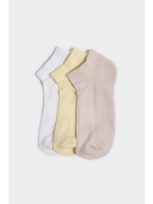 DeFacto Kadın 3'lü Pamuklu Havlu Spor Çorap G3553AXNS