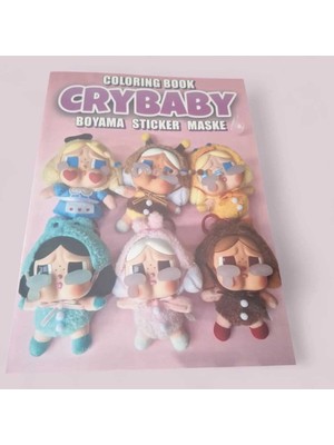 Crybaby Boyama Kitabı Stıcker Hediyeli Arka Kapak Kesilerek Maske Yapılabilir 16 Resimli Sayfa