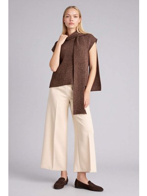 DeFacto Culotte Yüksek Bel Düz Paça Pantolon E7242AX26SP