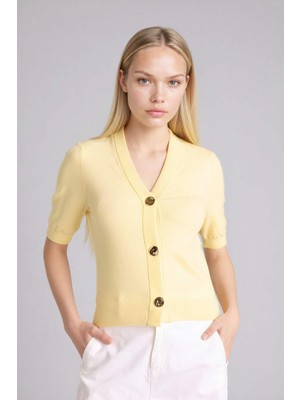 DeFacto Regular Fit V Yaka Hırka H1282AX26SM