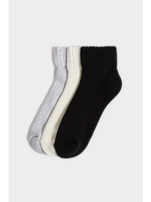 DeFacto Kadın 3'lü Pamuklu Havlu Çorap H2521AXNS