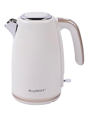 SHC4200 Berghoff Gem Pearl 1, 7 L Su Isıtıcı – 2200 W Paslanmaz Çelik Gövde | Vanilya Krem Gold
