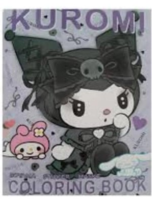 Kuromi 4 Adet Boyama Kitabı (Boyama , Sticker , Arka Kapak Maske)