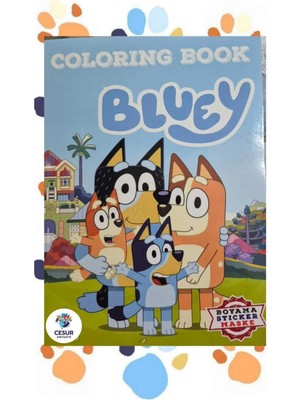 Bluey Boyama Kitabı Stickerlı Maskeli