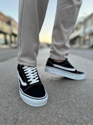 Uslucan Alışveriş Kb-V1 Kuback Siyah Beyaz Detaylı Günlük Erkek Ayakkabı