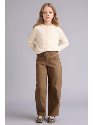 DeFacto Baggy Fit Gabardin Pantolon Kız Çocuk G7732A826SP