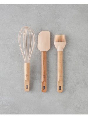 English Home Daniel Silikon 3'lü Servis Gereci 23.5 x 25 x 26.5 cm Açık Pembe