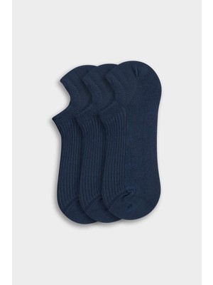 DeFacto Kadın 3'lü Pamuklu Sneaker Çorap H1491AXNS