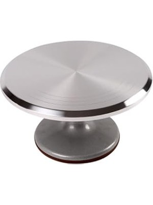 SHC4200 Epinox Çelik Döner Pasta Hazırlama Standı - Döndürülebilir Pasta Sıvama Standı - 30 cm