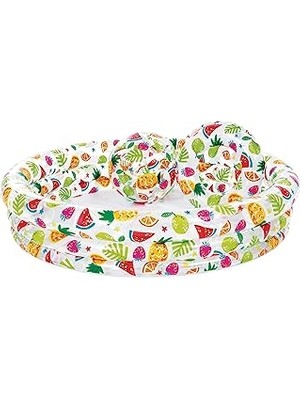 SHC4200 Intex 59469 Tropikal Meyve Desenli Havuz Seti 132 Cm, Su Sporları, Plaj Malzemesi, Şişme Ürün, Yüzm