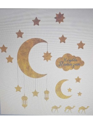 Ramazan Süsleri Ramazan Sticker Hoşgeldin Ramazan Duvar Süsü Duvar Sticker Yapışkanlı