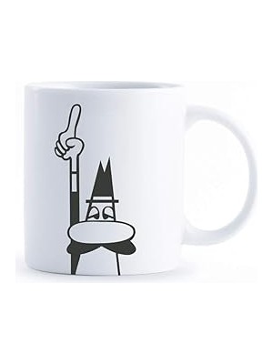 SHC4200 - Kupa - Mug - 250ML - Ikonik Bıyıklı Adam Desenli - Porselen