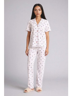 DeFacto %100 Pamuk Regular Fit Kısa Kollu 2'li Pijama Takım G8319AX26SP