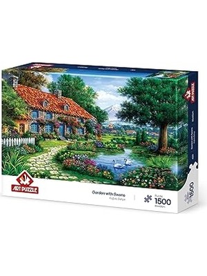 SHC4200 Puzzle Kuğulu Bahçe 1500 Parça Puzzle