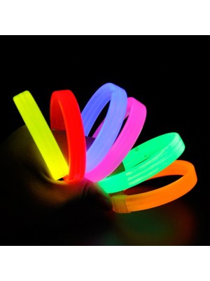 NW NessiWorld Glow Partisi Fosforlu Ekstra Kalın Bileklik 6 Renk 6’lı Set – Baskı Yapılabilir