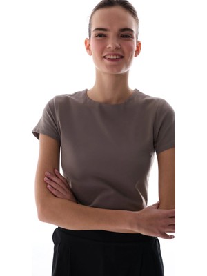 Penti Gri Clean Yaka Tişört