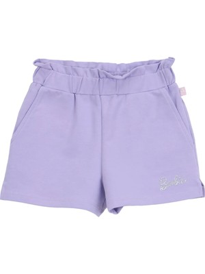 Barbie Yüksek Bel Normal Lila Kız Çocuk Şort BRB6SG-SRT6003