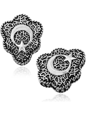 Erseyy 925 Ayar Gümüş Işlemeli Ay Yıldız Tesbih Imamesi