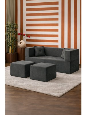 Homedius Loop Katlanır Yatak Olabilen Çok Amaçlı Çift Kişilik Koltuk