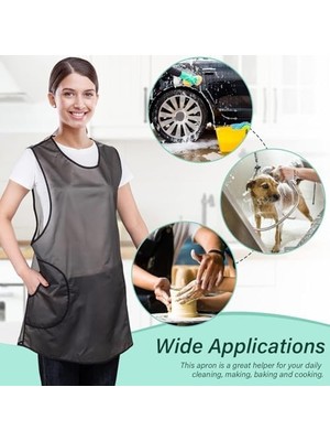 Nexa Su Geçirmez Önlük, 2 Cebi Bulunan Şeffaf Önlük, Çapraz Askılı Tpu Suya Dayanıklı Önlük, Bulaşık Yıkama, Balık Temizleme, Laboratuvar Çalışması, Köpek Bakımı, Bahçe Işleri