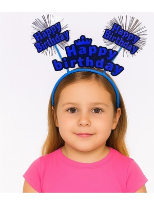 İlk El Grup Ieg™ Doğum Günü Kutlaması Için Mavi Taç – Işıltılı Yazılı Parti Tacı