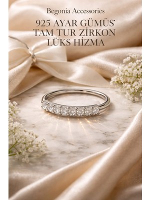 Begonia Accessories 925 Ayar Gümüş Minimal Tam Tur Zirkon Taşlı Halka Hızma Küpe – Alerji Yapmaz, Unisex, Fake Deliksiz Kullanıma Uygun, Zarif & Şık Tasarım, Günlük ve Özel Gün Kombinleri