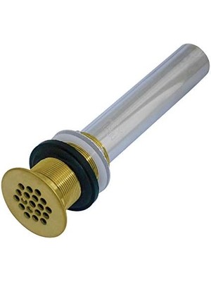 Velora KB4007 Taşma Olmadan Musluk Izgarası Drenajı, Fırçalanmış Pirinç