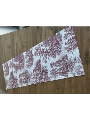 Sibelart Panama Keteni Toile De Jouy Desen Runner 45X145 cm