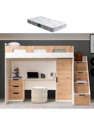 Setay Ranza, Münih Ranza Masa Dolap - Ceviz - 1 Adet Comfort Yatak