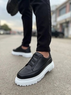 Uslucan Alışveriş KB-703 Kuback Siyah Lastikli Günlük Erkek Ayakkabı