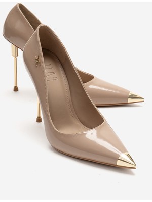 Luvi Carlas Bej Rugan Kadın Topuklu Ayakkabı