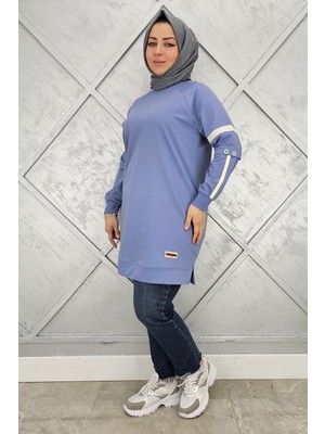 Pys Giyim Kadın Kolları Kuşgözü Aksesuarlı Tesettür Tunik