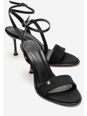 Luvi Arlette Siyah Kadın Ince Topuklu Ayakkabı