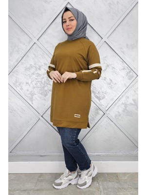Pys Giyim Kadın Kolları Kuşgözü Aksesuarlı Tesettür Tunik