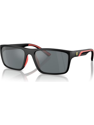 Scuderia Ferrari Ferrari Scuderia Güneş Gözlüğü FZ6003U 59 504/6G Siyah Kemik Çerçeve Erkekler İçin Şık Tasarım