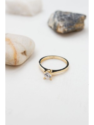 Latif Kuyumcu 14 Ayar Altın Baget Taşlı Yüzük LKYZK1563