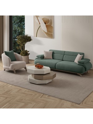 Eymense Bonjo Sırt Mekanizmalı Kasalı Koltuk Takımı 3+1 Yeşil