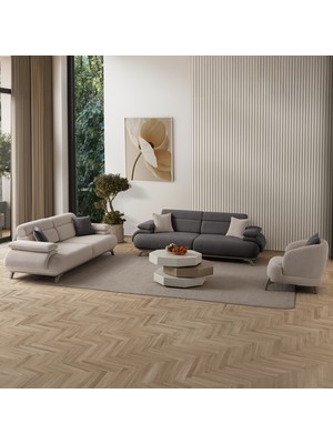 Eymense Bonjo Sırt Mekanizmalı Kasalı Koltuk Takımı 3+3+1 Antrasit