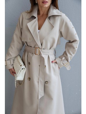 Purple By Banu Bej Trok Detay Kruvaze Yaka Trençkot