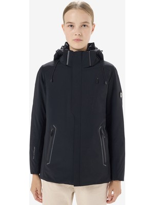 Greyder Kadın Siyah Suya Dayanıklı Kaz Tüyü Mont 5K2TM84020