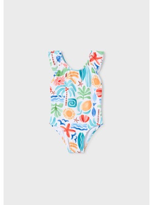 Mayoral Kız Çocuk Baskılı Fırfırlı Mayo 3738